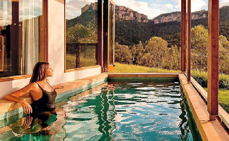 THIS IS THE HIGH LIFE: A Heritage Suite pool at Wolgan Valley. THIS IS THE HIGH LIFE: A Heritage Suite pool at Wolgan Valley.